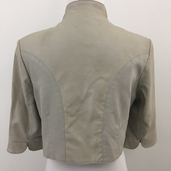 Moto Style Cropped Jacket 3/4 Sleeve - Picture 9 of 11